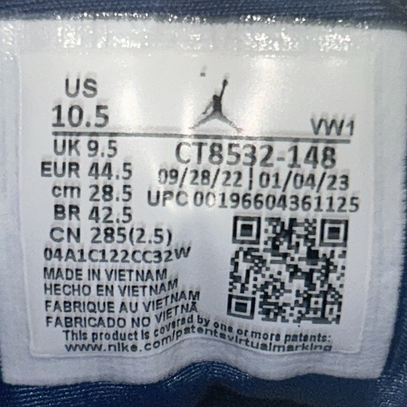 Jordan 3 Retro “Wizards” Men’s Size 10.5 - Picture 8 of 9